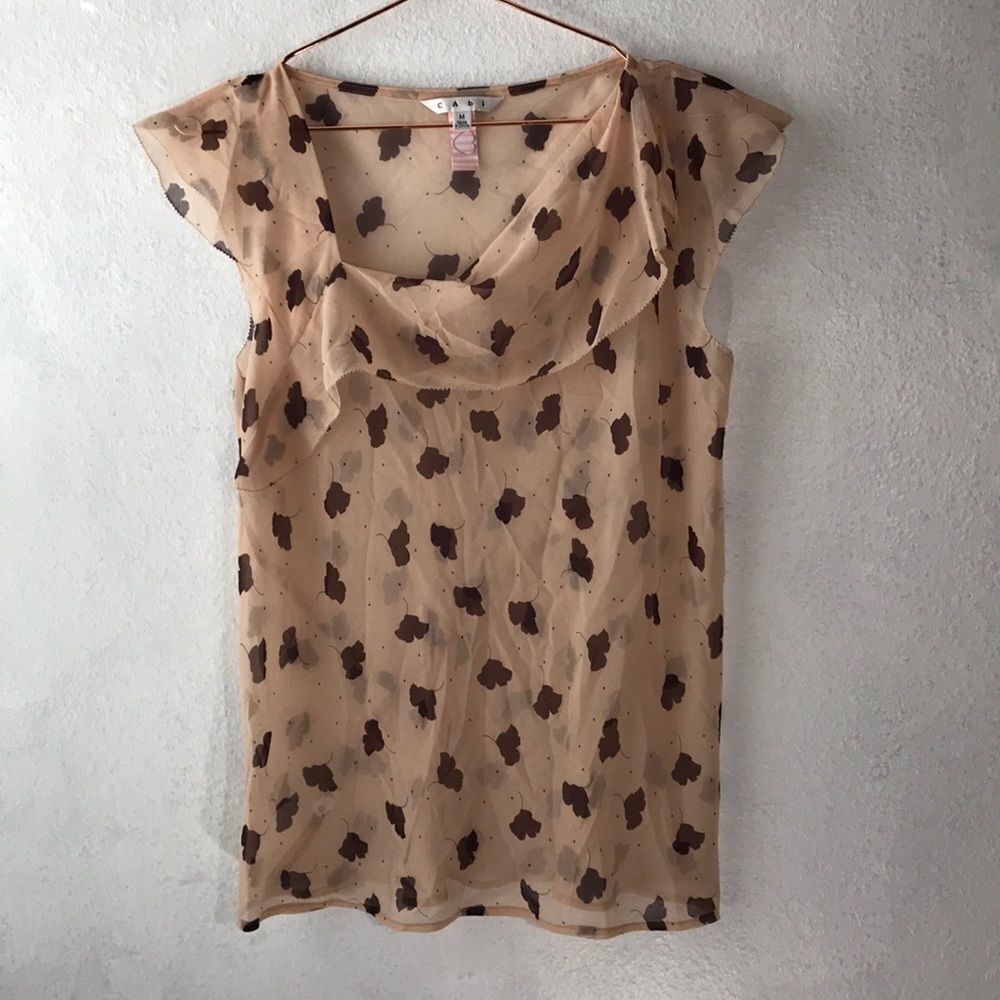 Cabi sheer short sleeve blouse‎
